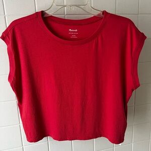 Madewell Red Crop Top